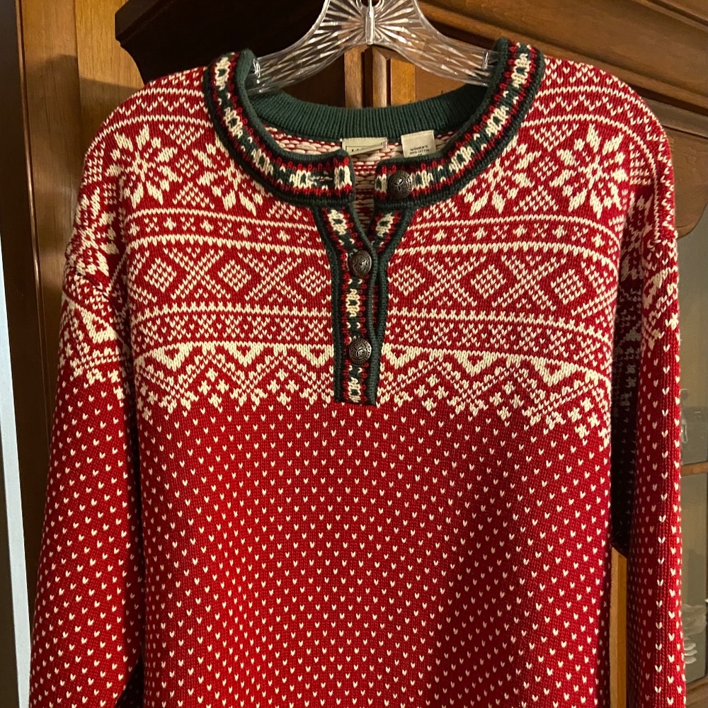 L.L.Bean Fair Isle Nordic Sweater 1x